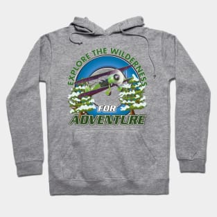 explore the wilderness for adventure logo Hoodie